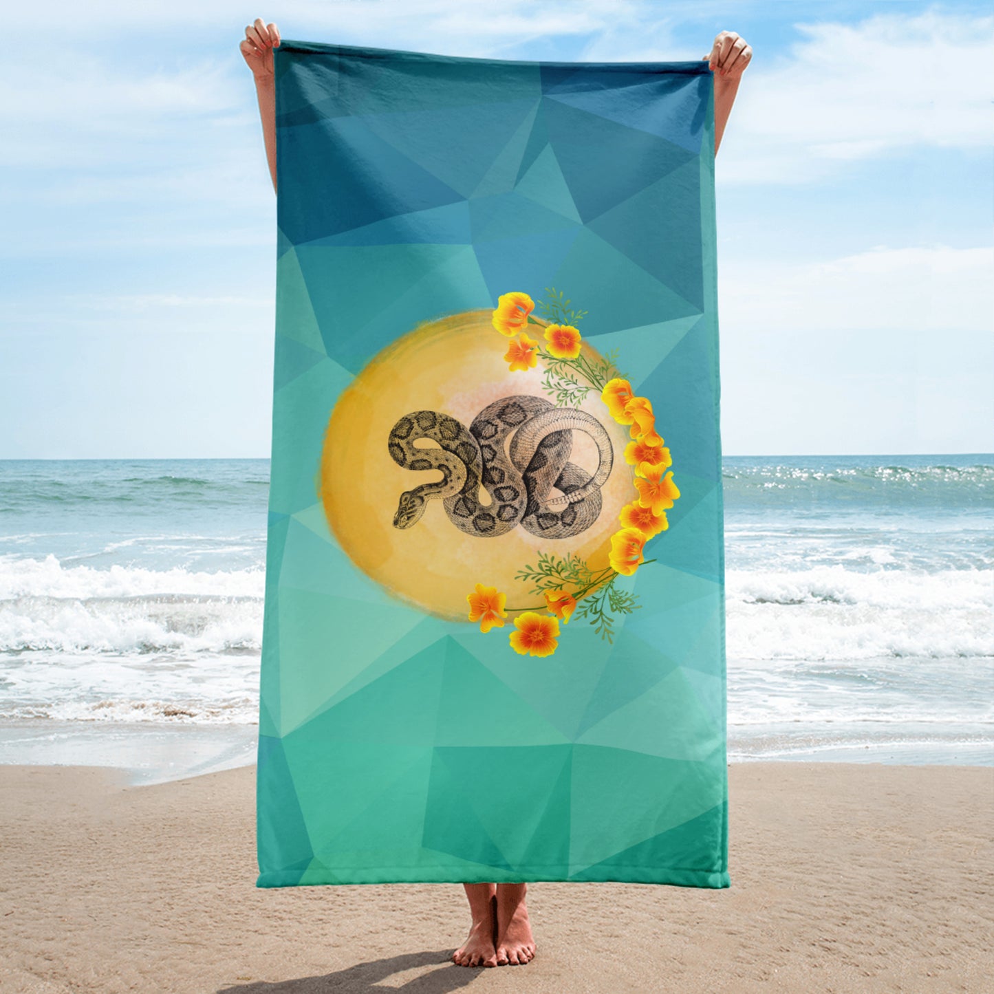 Rattlesnake Poppy Beach Towel