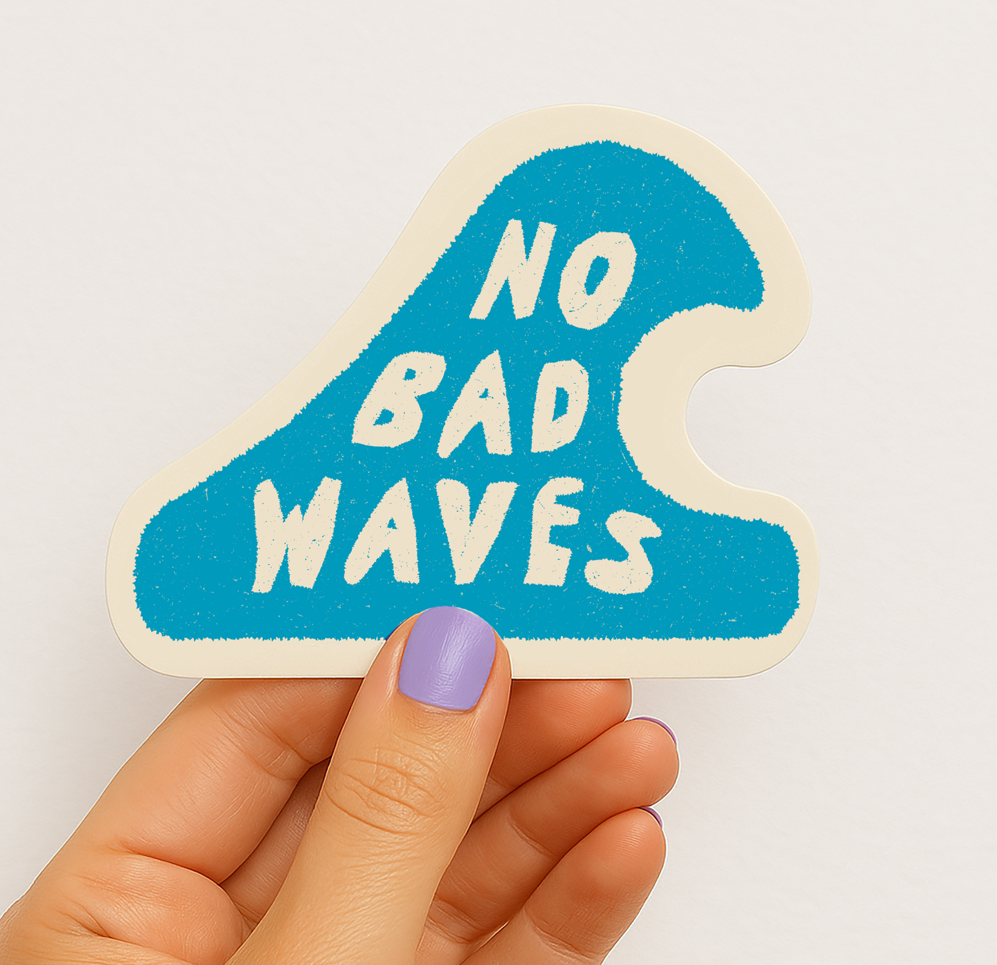 No Bad Waves Surf Sticker 3.75"
