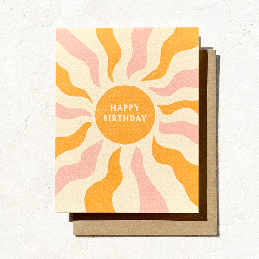 Happy Birthday Boho Sun Card