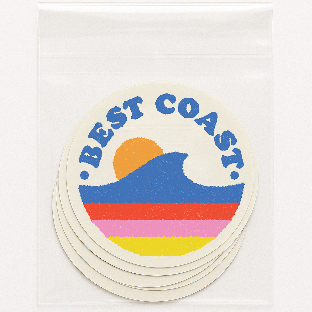 Best Coast Vinyl Sticker 3"